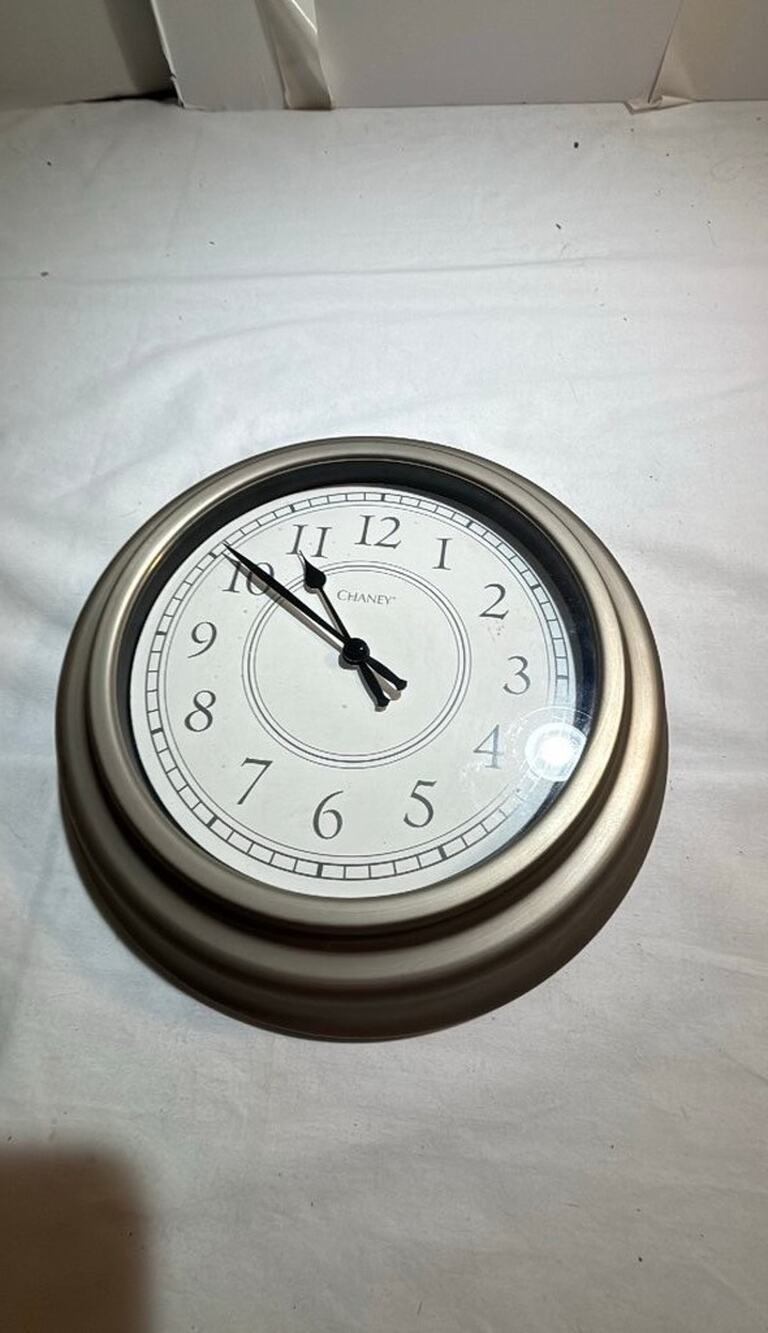 Chaney Wall Clock with Metal Frame